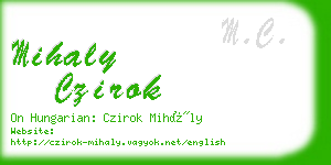 mihaly czirok business card